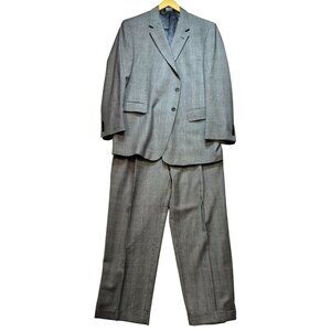 Jos. A. Bank Men's Two Piece Suit Blazer Jacket 48R/36x32 Pants Gray Plaid